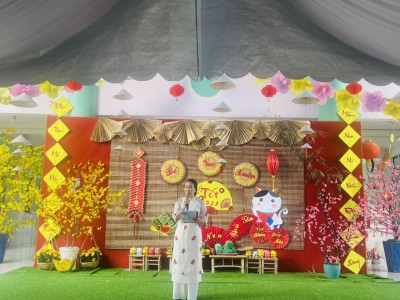Trường mầm non  Phú Tân: Tổ chức “Bé vui xuân với tiếng hát dân ca và trò chơi dân gian năm 2023”