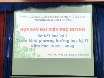 Trường MN Phú Tân họp ban đại diện phụ huynh sơ kết học kỳ I, triển khai phương hướng học kỳ II năm học 2022 – 2023
