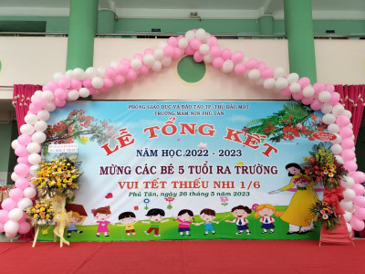 Trường mầm non Phú Tân tổ chức Lễ tổng kết năm học 2022 - 2023