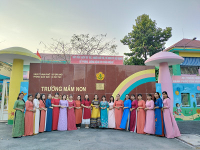 Trường mầm non Phú Tân hưởng ứng "Tuần lễ áo dài" năm 2024