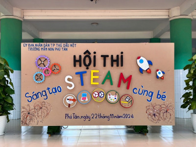 Trường mầm non Phú Tân tổ chức Hội thi “Sáng tạo STEAM cùng bé”