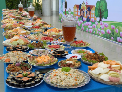 TRƯỜNG MẦM NON PHÚ TÂN TỔ CHỨC TIỆC BUFFET LIÊN HOAN CUỐI NĂM CHO CÁC BÉ
