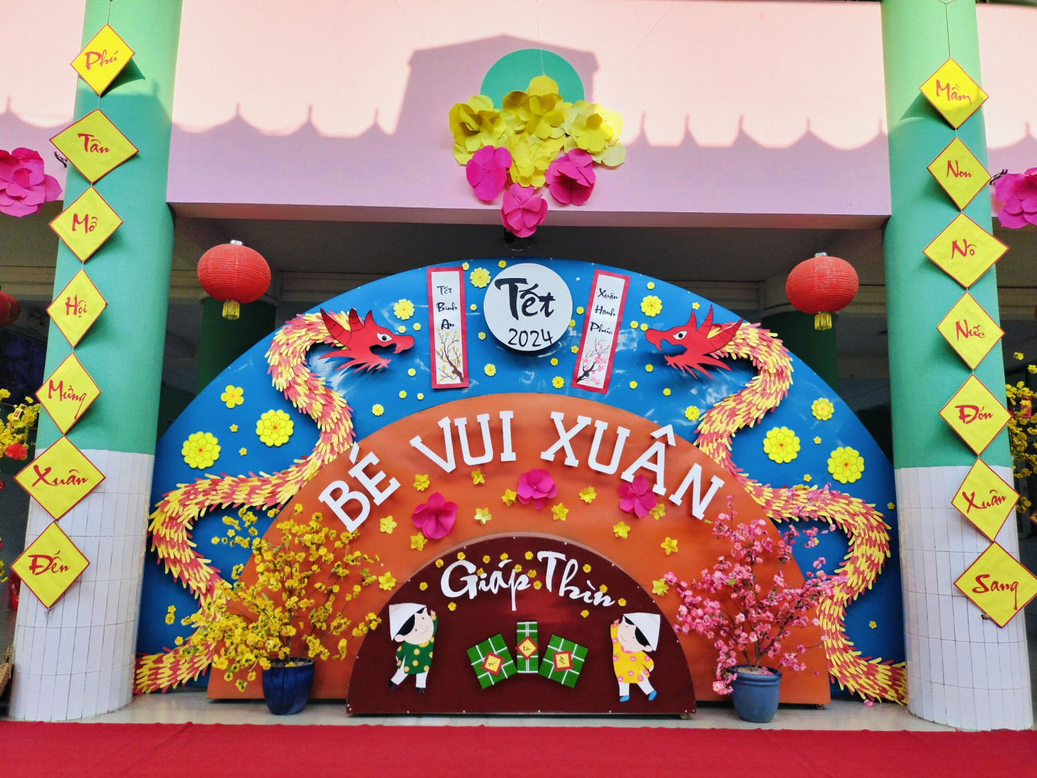 Trường MN Phú Tân tổ chức lễ hội “Bé vui xuân Giáp Thìn 2024”