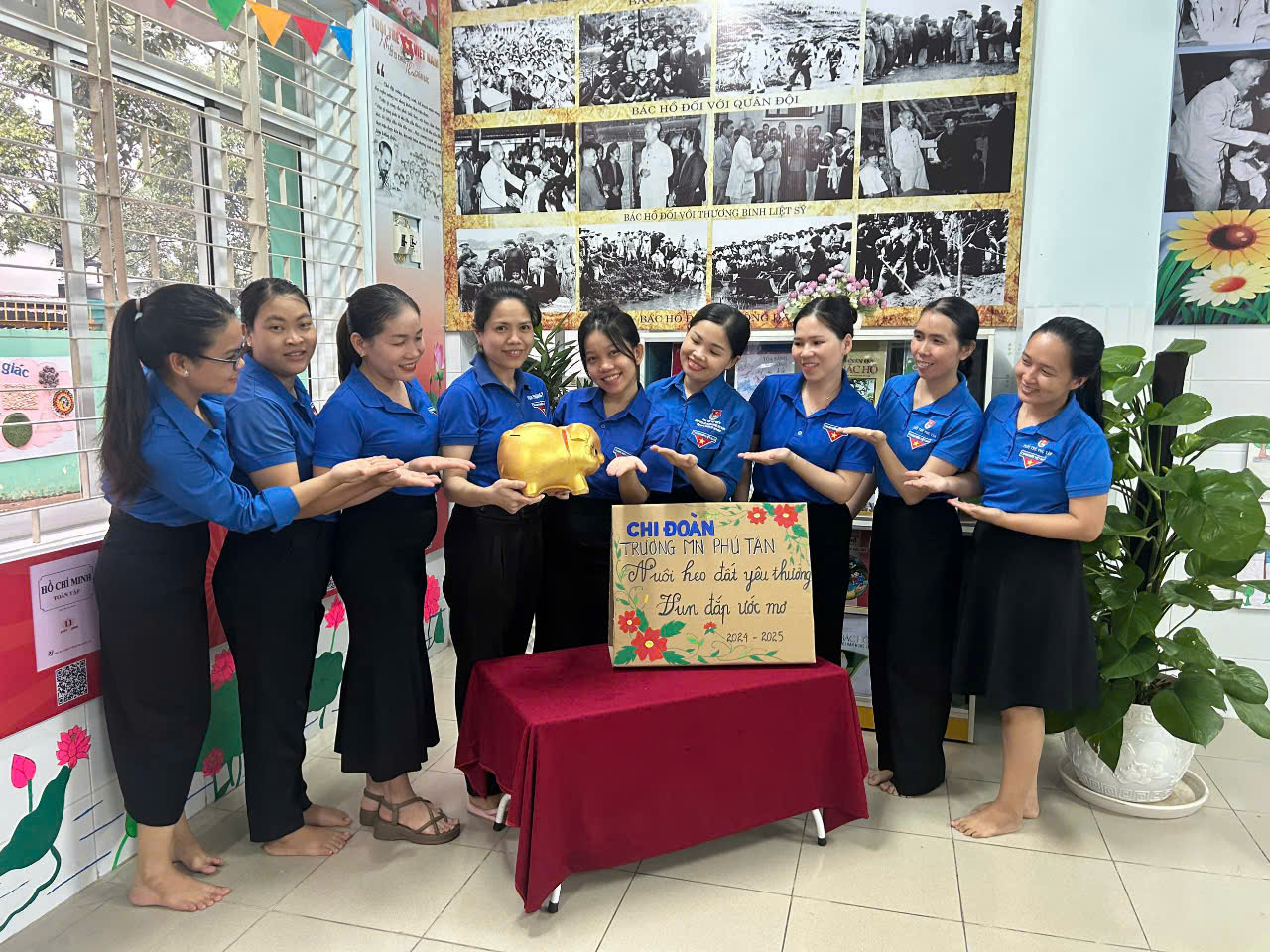 Chi Đoàn Trường Mầm Non Phú Tân phát động phong trào thi đua “NUÔI HEO ĐẤT YÊU THƯƠNG - VUN ĐẮP ƯỚC MƠ” năm 2025