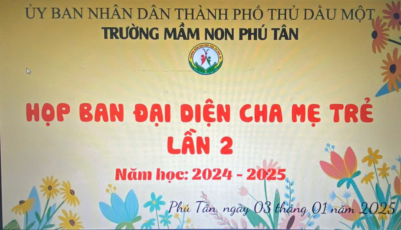 Trường Mầm non Phú Tân tổ chức họp Ban đại diện cha mẹ trẻ lần 2 năm học 2024 - 2025.